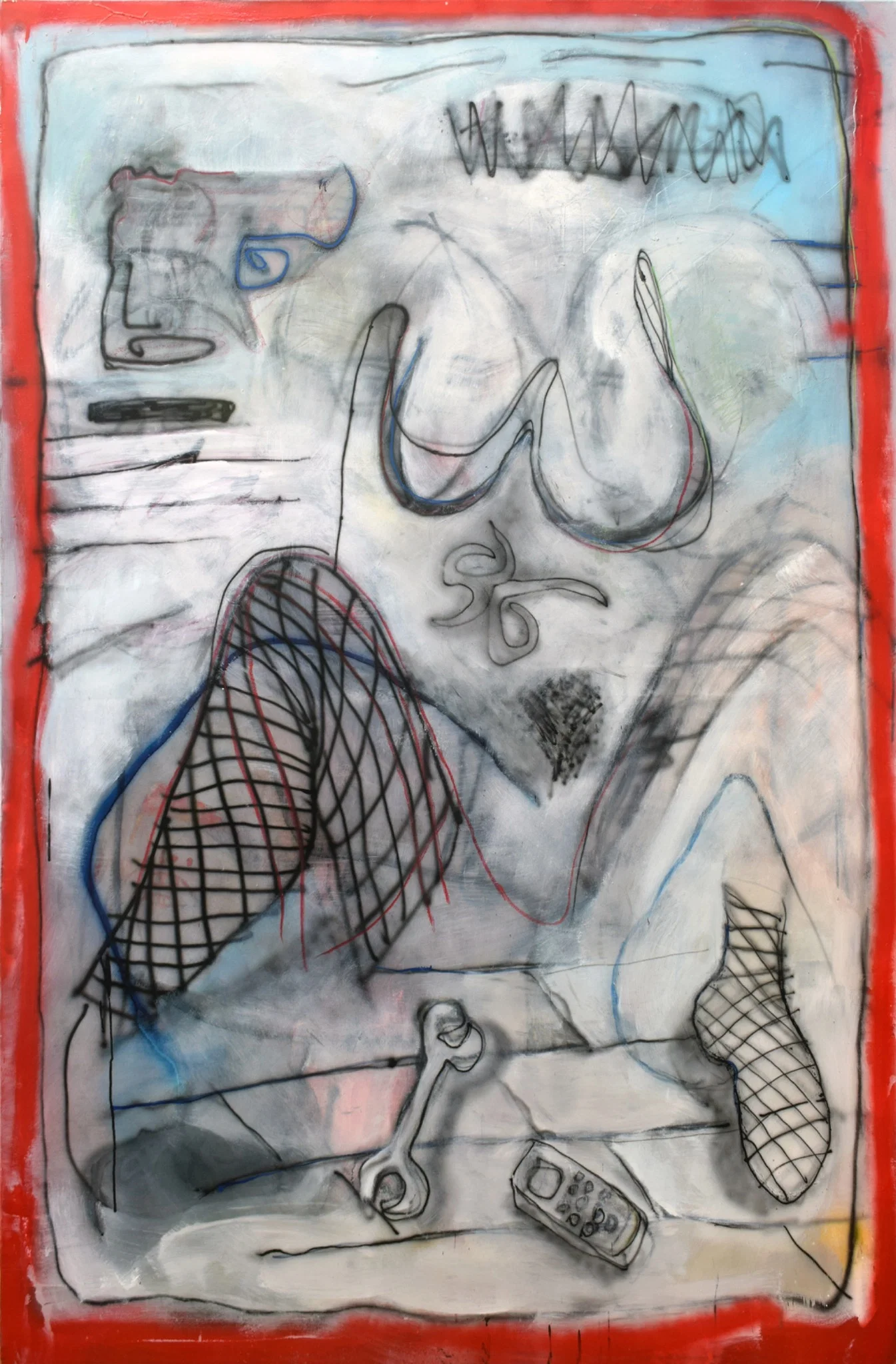 Akt, 120&nbsp;×&nbsp;180&nbsp;cm, akryl i&nbsp;tusz na&nbsp;płótnie, 2021