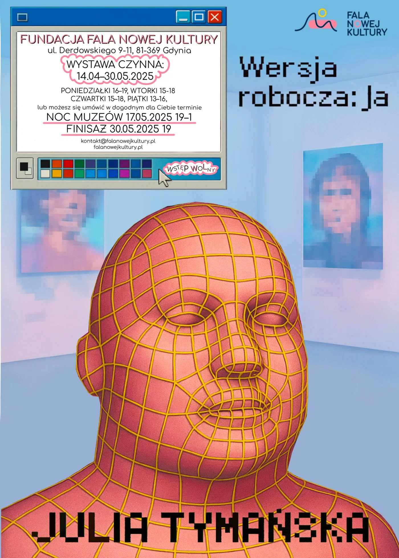 Plakat wystawy Wersja robocza: Ja