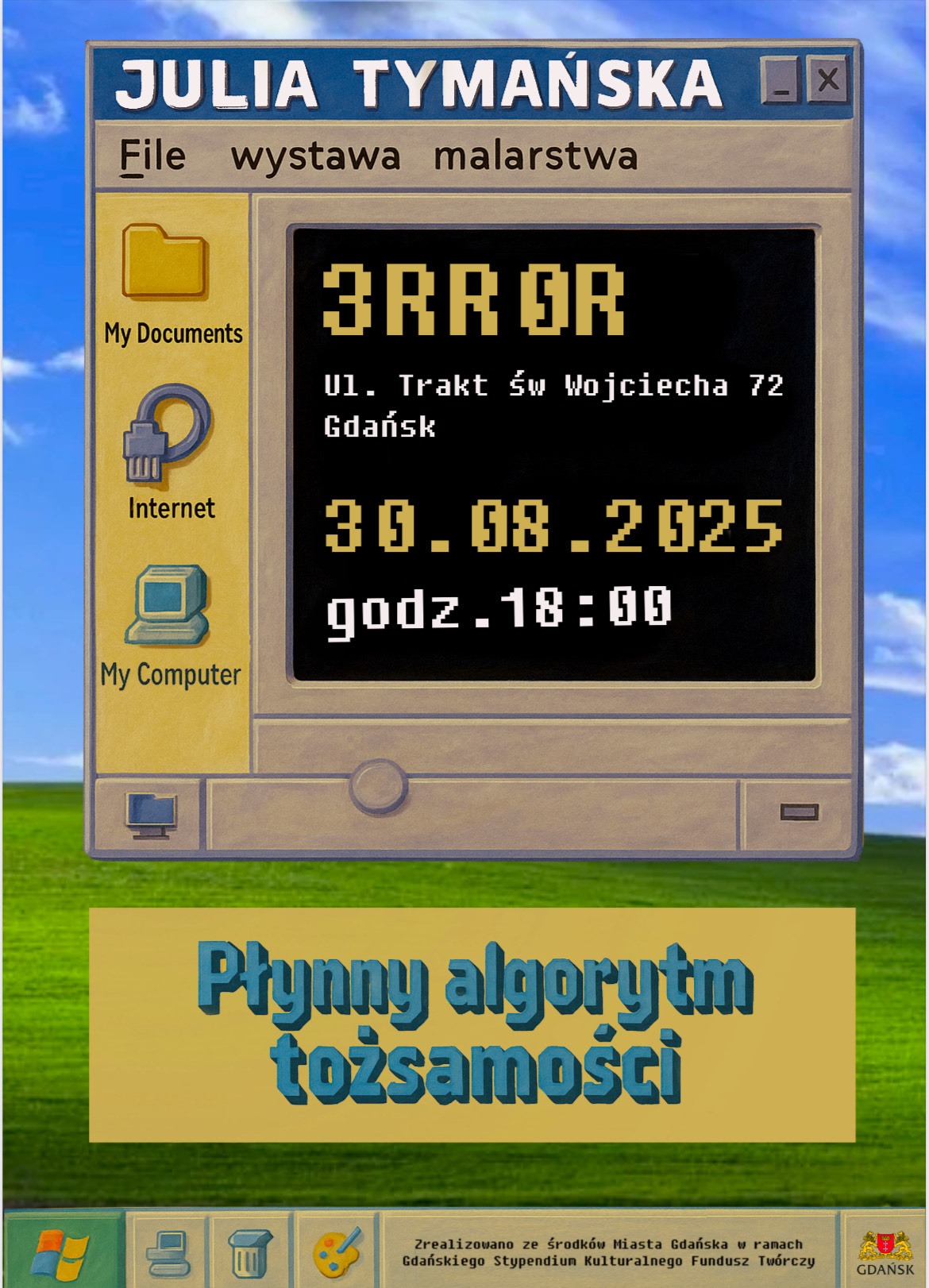 Plakat wystawy Płynny algorytm tożsamości